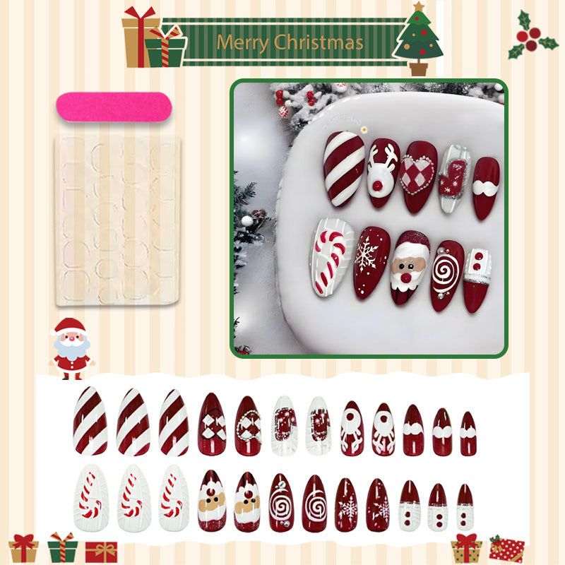 Weihnachtskünstliche Fingernägel Brehn