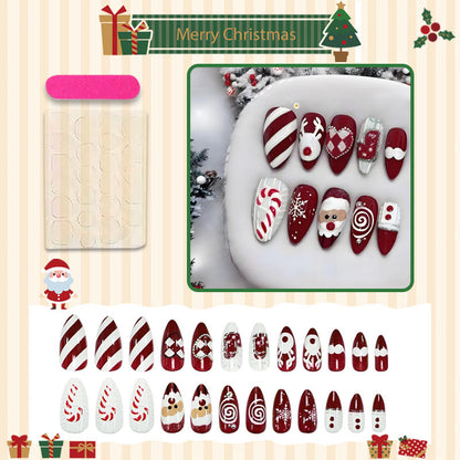 Weihnachtskünstliche Fingernägel Brehn