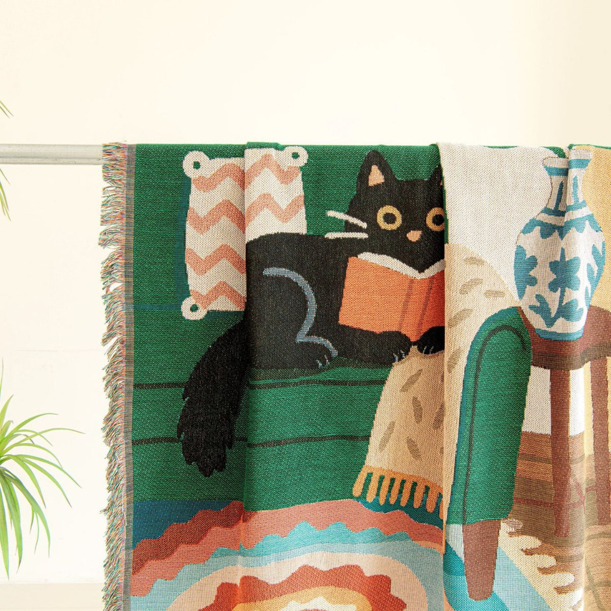 Künstlerische katzenmotivierte Wandteppichdecke