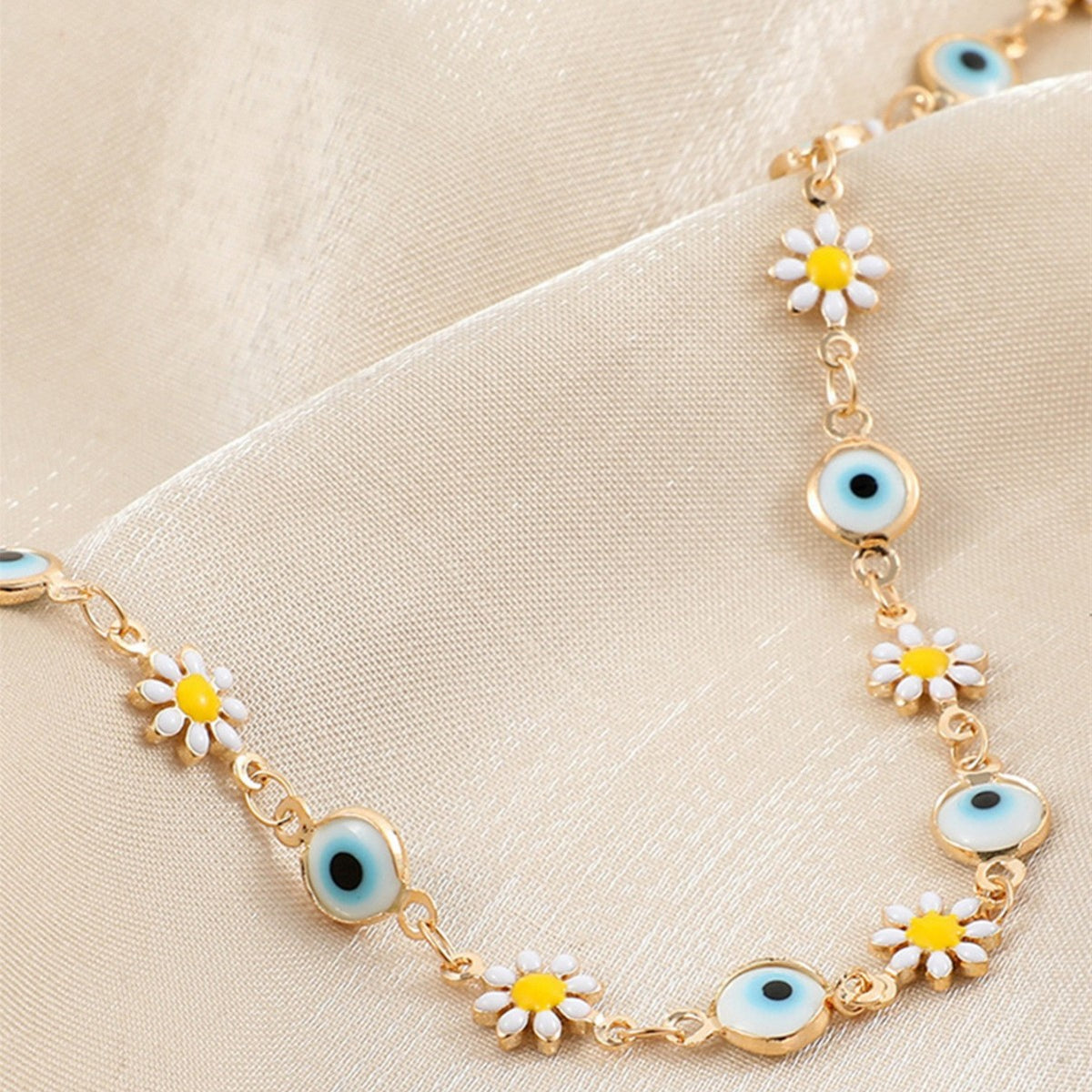 Blumen- und Augen-Charms-Armband Brehn