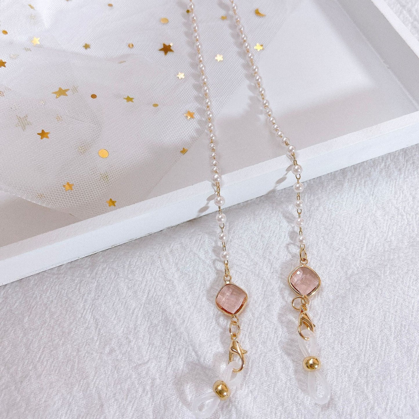 Elegante Perlenkette mit Goldenen Akzenten Brehn