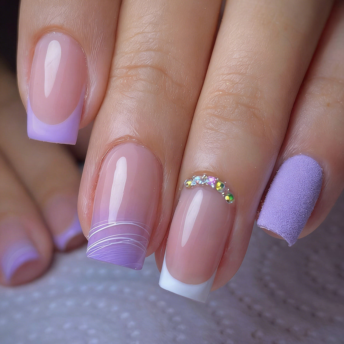 Elegante Lange Acryl Nagelverlängerungen Brehn