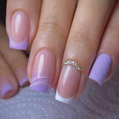 Elegante Lange Acryl Nagelverlängerungen Brehn