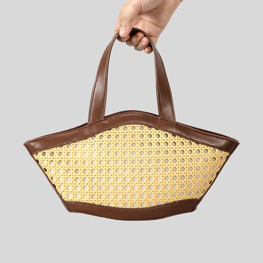 Elegante Gewebte Statement Tote