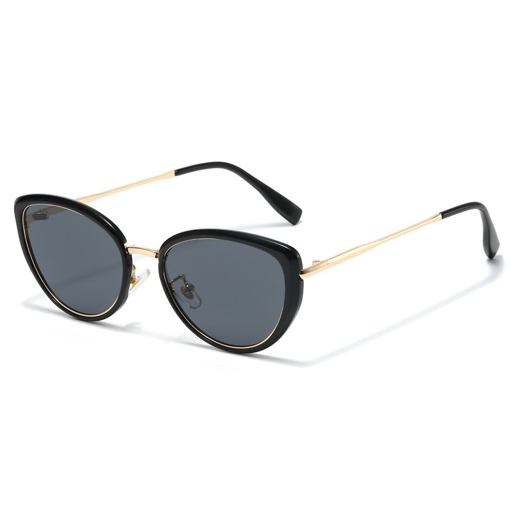Modische Cat-Eye-Sonnenbrille mit trendigem Schildpatt-Rahmen Brehn