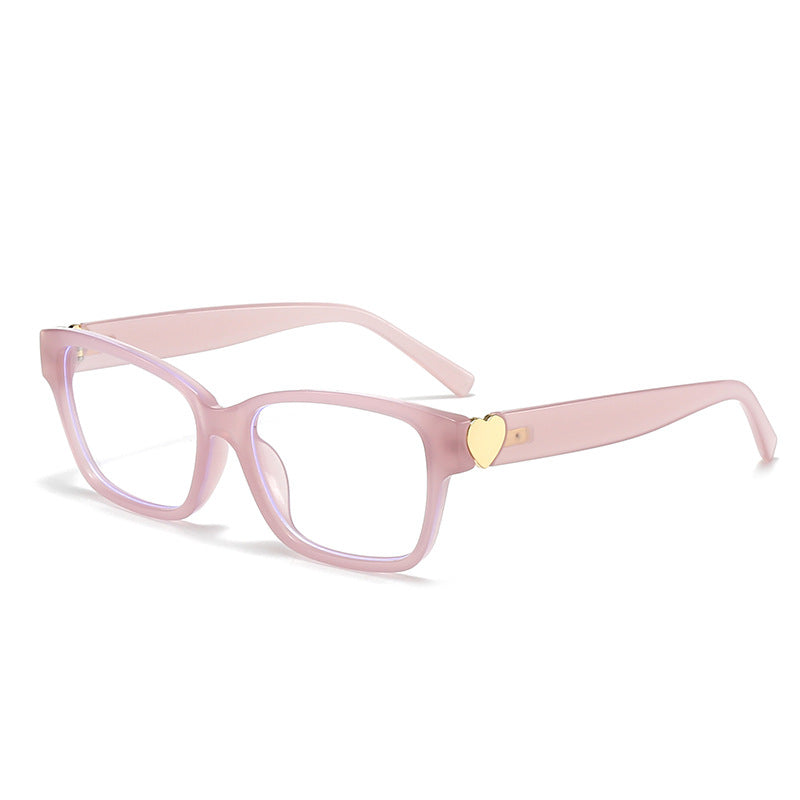 Damen modische quadratische Sonnenbrille mit Herz-Akzenten Brehn