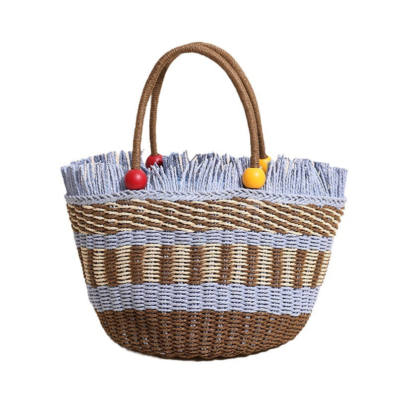 Stylische Tragetasche mit Bunten Fransen Brehn