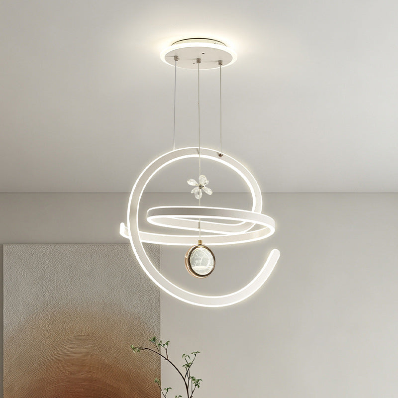 Moderne Spiral-LED-Pendelleuchte