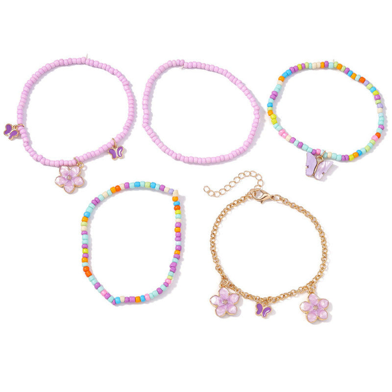 Blumen Charm Armband Set Brehn