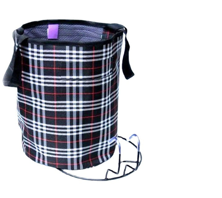 Karierte Kletterschraube mit Fleece-Futter, Bürstenhalter und Gurtband Brehn