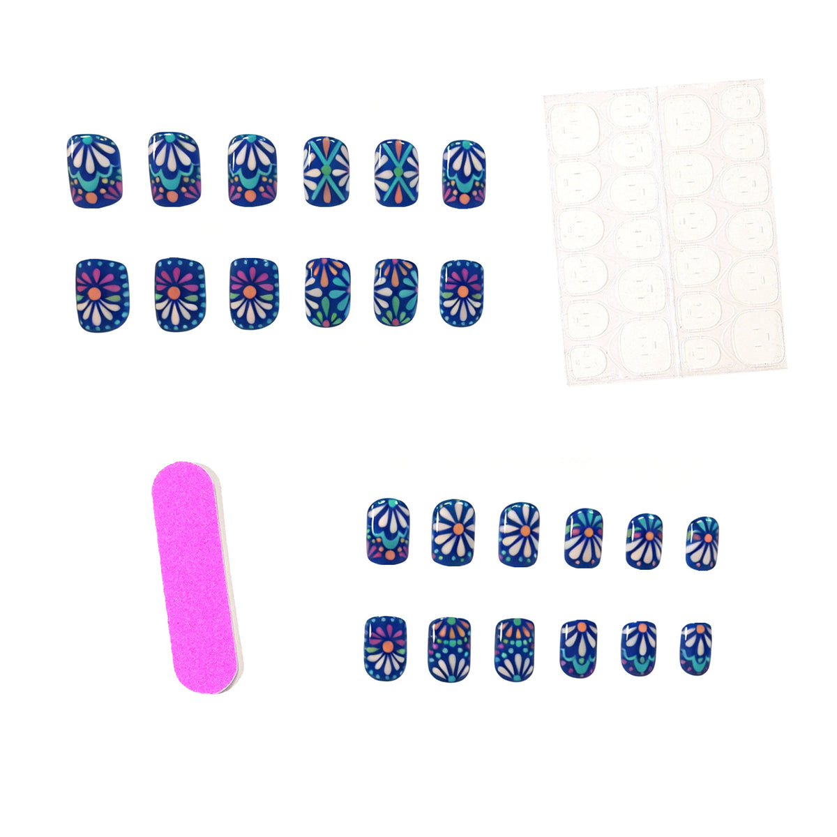 Florale dekorative Nagelkunst Verzierungen Brehn