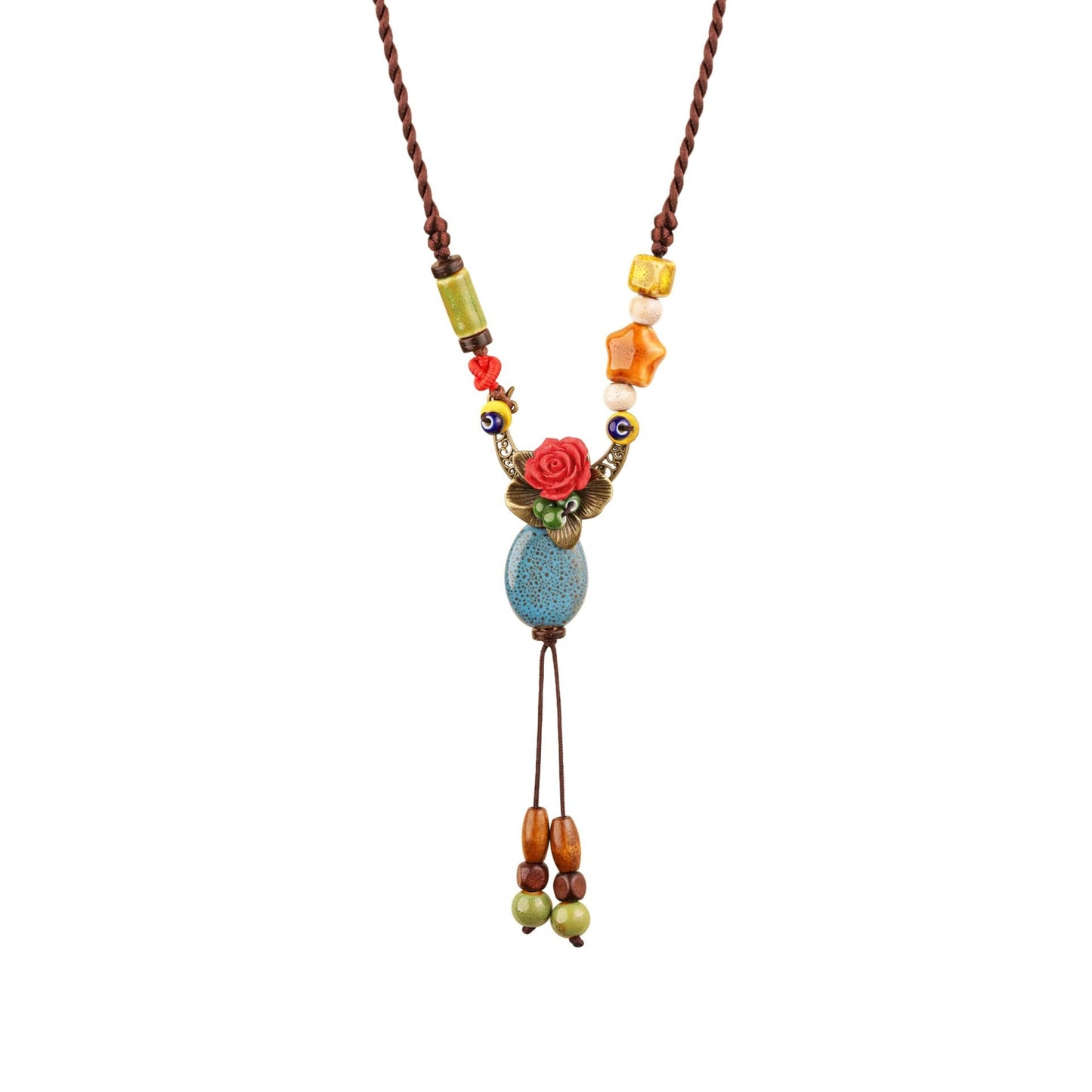Bohemian Mond- und Stern-Anhänger Halskette Brehn
