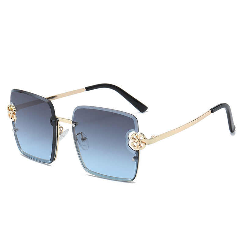 Damen quadratische Sonnenbrille mit floralem Design Brehn