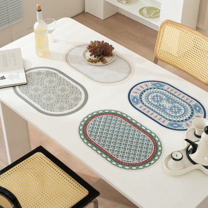 Badezimmer‑Matten‑Set Brehn mit rutschfester Softback‑Unterseite und feiner Spitzenmuster‑Optik