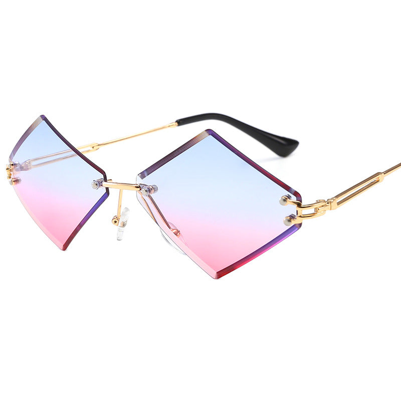 Damen modische geometrische Sonnenbrille mit verspiegelten Gläsern Brehn