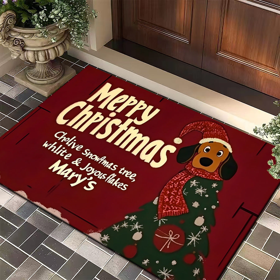 Dekorativer Weihnachtsmotiv-Eingangsteppich Brehn