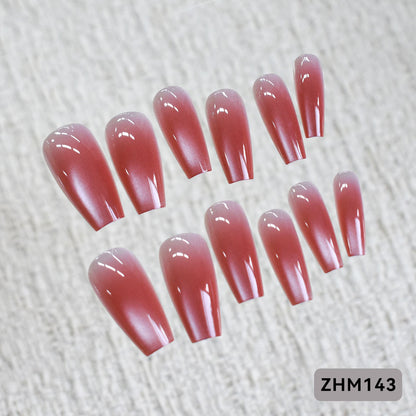 Künstlerisches Press-On-Nagelset mit Kirschblütenmuster Brehn