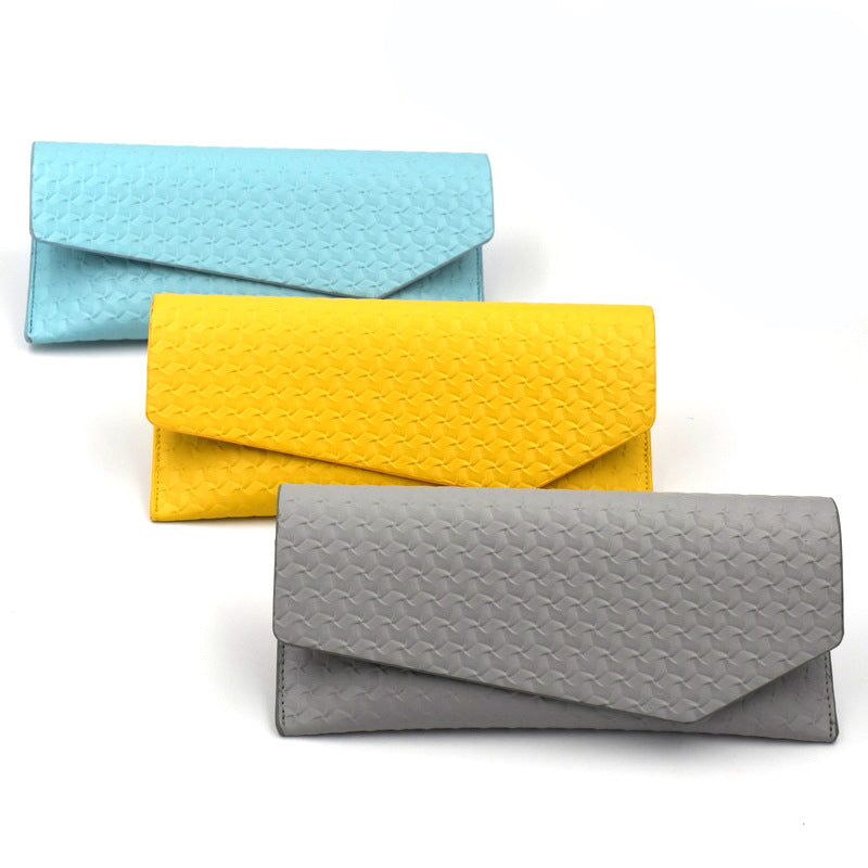 Strukturierte Leder Clutch Geldbörse Brehn