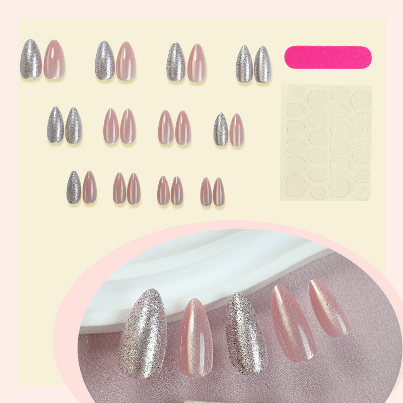 Funkelndes Glitzer Press-On Nagelset Brehn