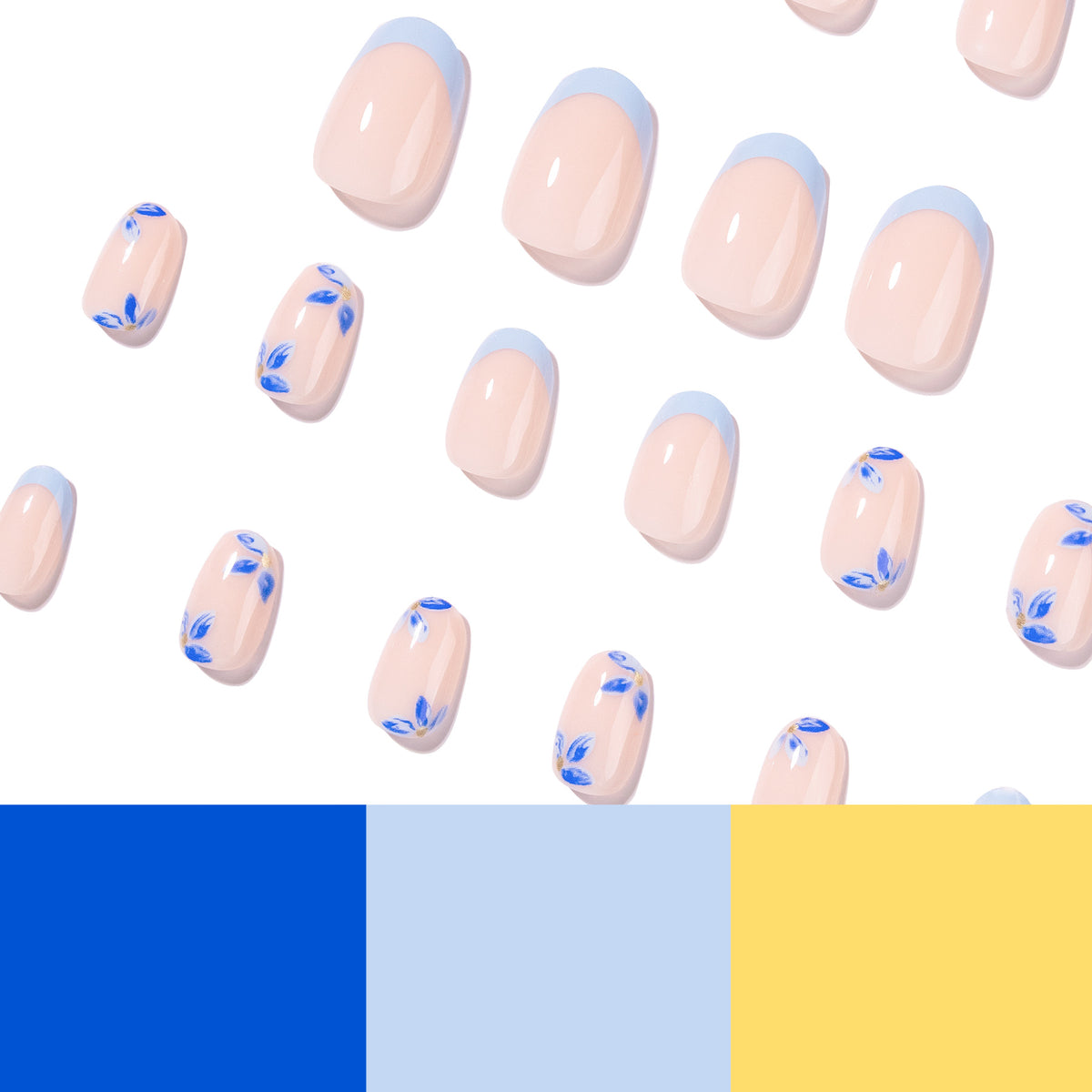 Kunstvolle Acryl-Nägel mit elegantem Blüten-Design Brehn