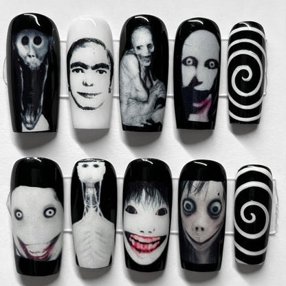 Stylisches Kunstnagelset mit einzigartigen Grafiken Brehn