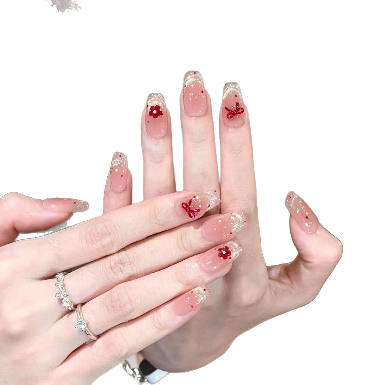 Dekorativer Blumen Druck-Nagelset Brehn