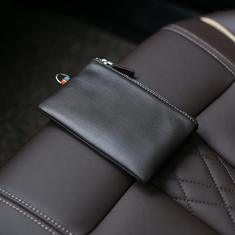 Reißverschluss Leder Kartenhalter Brehn