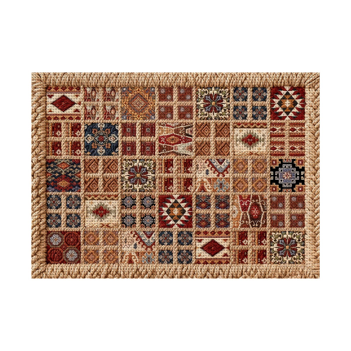 Künstlerischer geometrischer Teppich