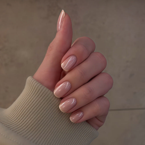 Elegante Glänzende Press-On Nägel Brehn