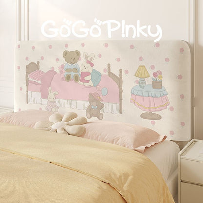 Padded Decorative Cupcake Headboard Cover with Scalloped Frame and Soft Upholstery