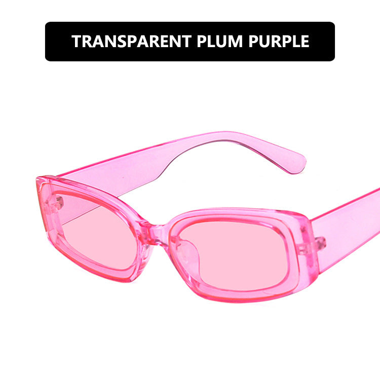 Damen futuristische quadratische Sonnenbrille mit transparentem Rahmendesign und UV-Schutz Brehn