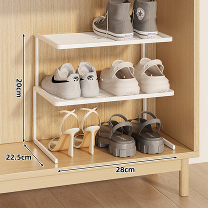 Kompakte Doppel-Schicht Verstellbare Schuhregal Erhöher für Schrank und Kleiderschrank