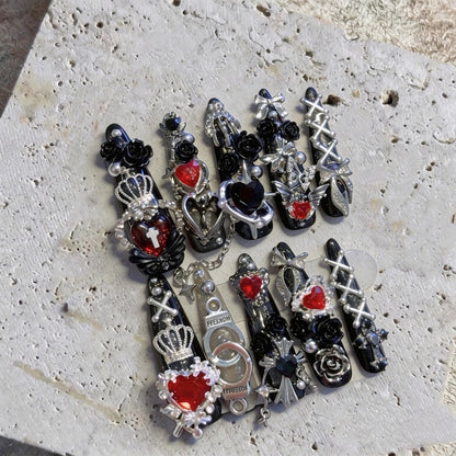 Gothic Dekorative Nagelkunst Cluster