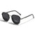 Damen geometrische polarisierte Sonnenbrille mit stilvollem Metallrahmen Brehn