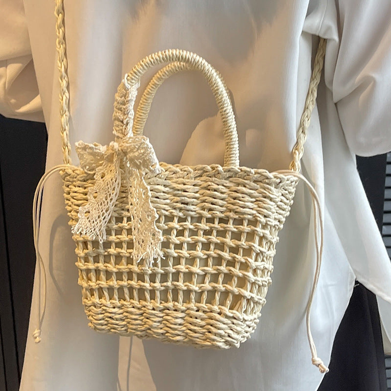 Handgefertigte Strohtasche