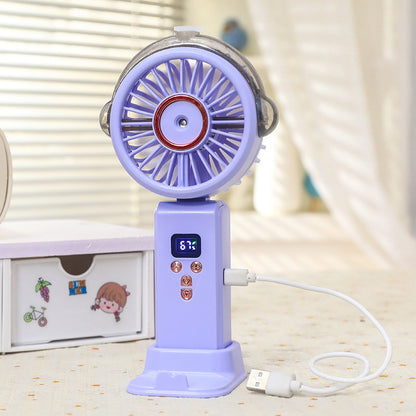 Damen tragbarer USB Mini-Ventilator mit Sprühfunktion Brehn