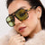 Damen quadratische Designerbrille mit filigranem Rahmen und modernem Kunststoffmaterial Brehn