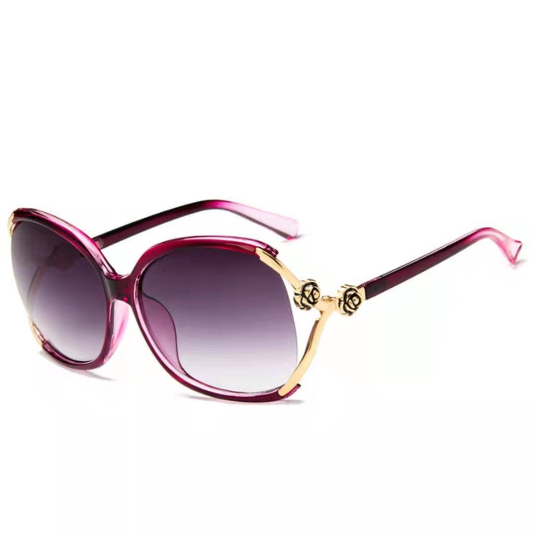 Damen elegante oversized Sonnenbrille mit goldenen Akzenten Brehn