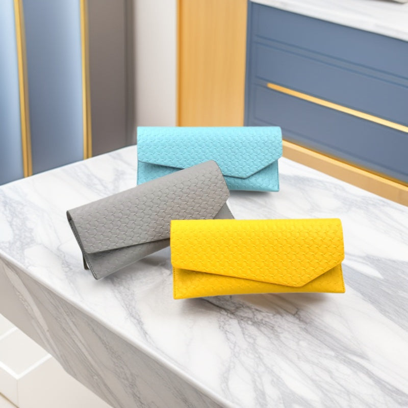 Strukturierte Leder Clutch Geldbörse Brehn