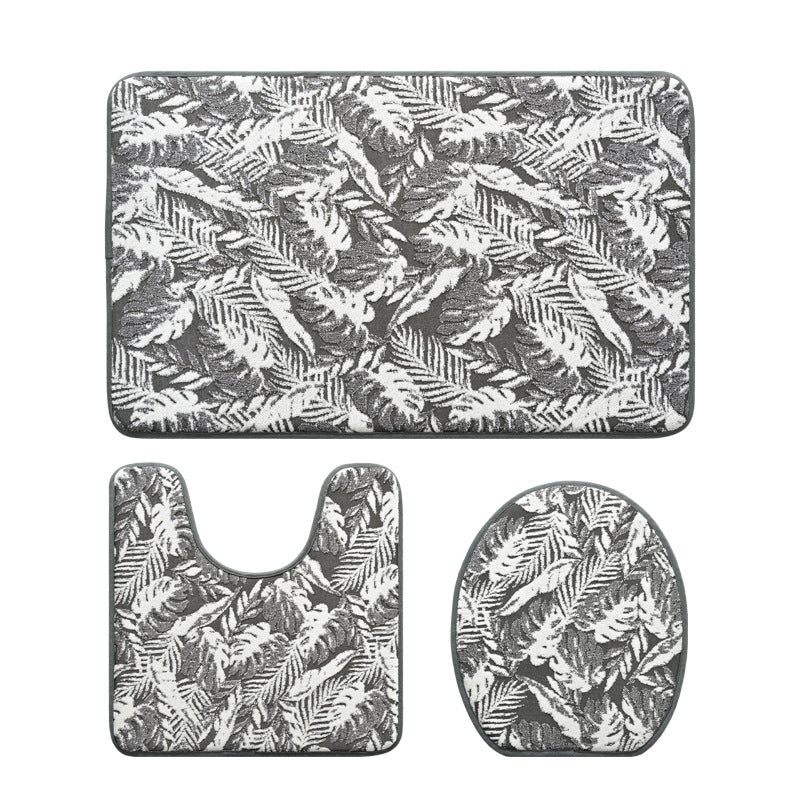 Botanischer Druck Badezimmer Teppich Set Brehn