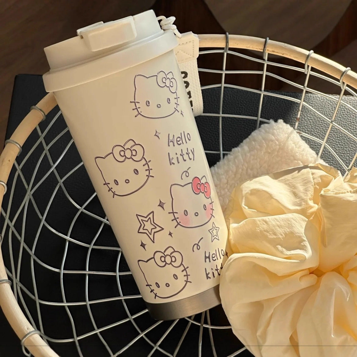 Damen Isolier-Trinkbecher mit süßem Hello Kitty Design Brehn