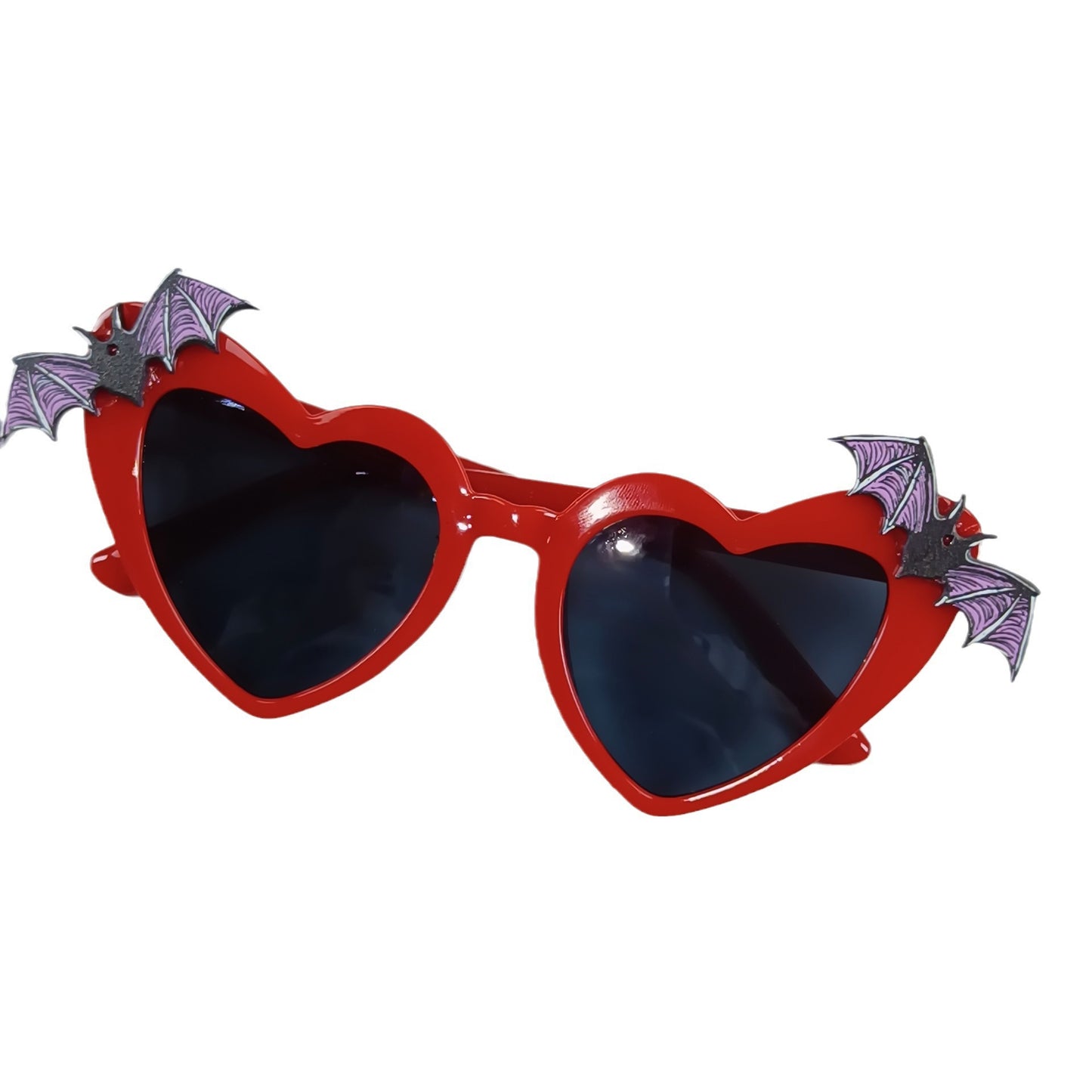 Herzförmige Sonnenbrille mit Fledermausakzenten Brehn