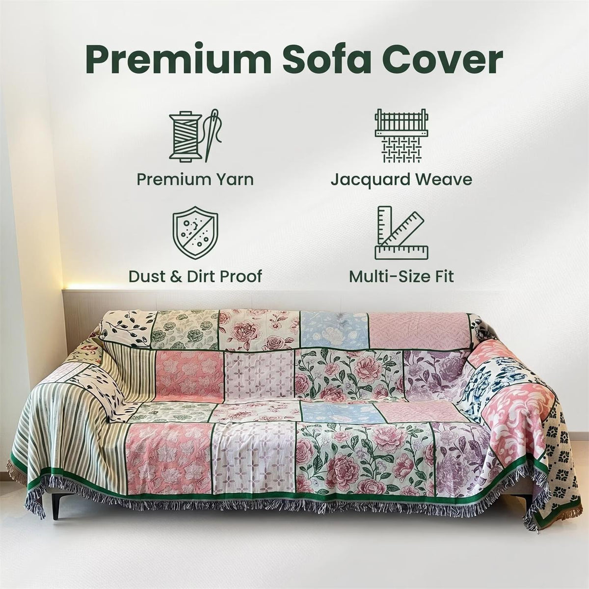 Premium Jacquard Sofa Bezug