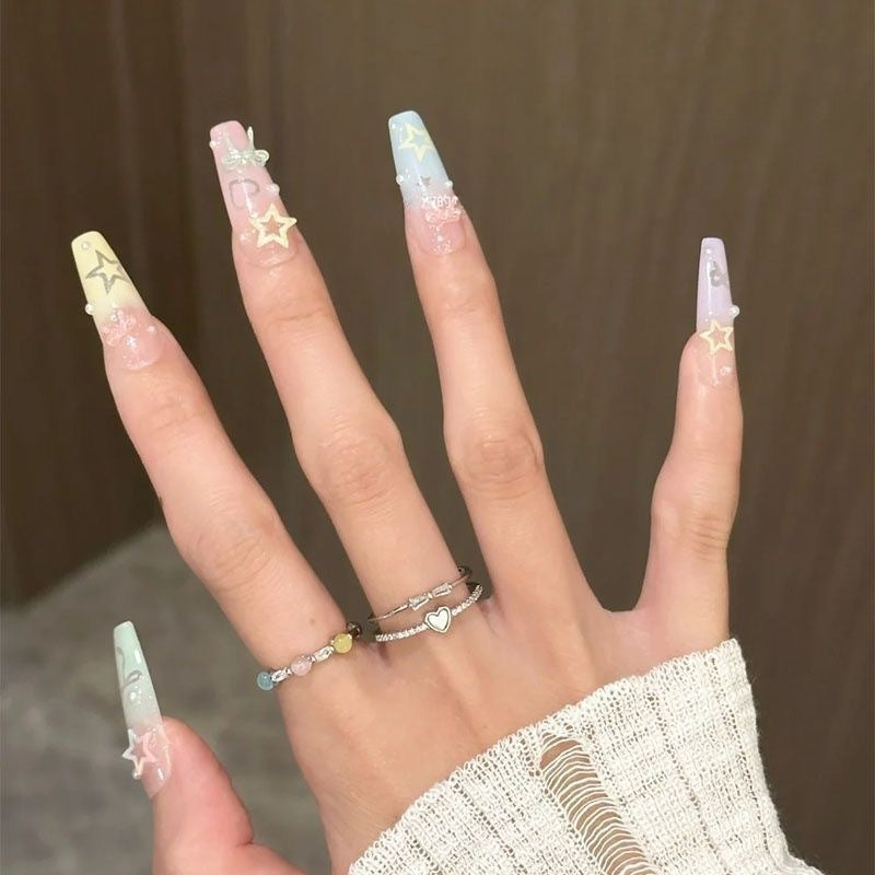 Künstlerisch themed Press-On Nagelverlängerungen
