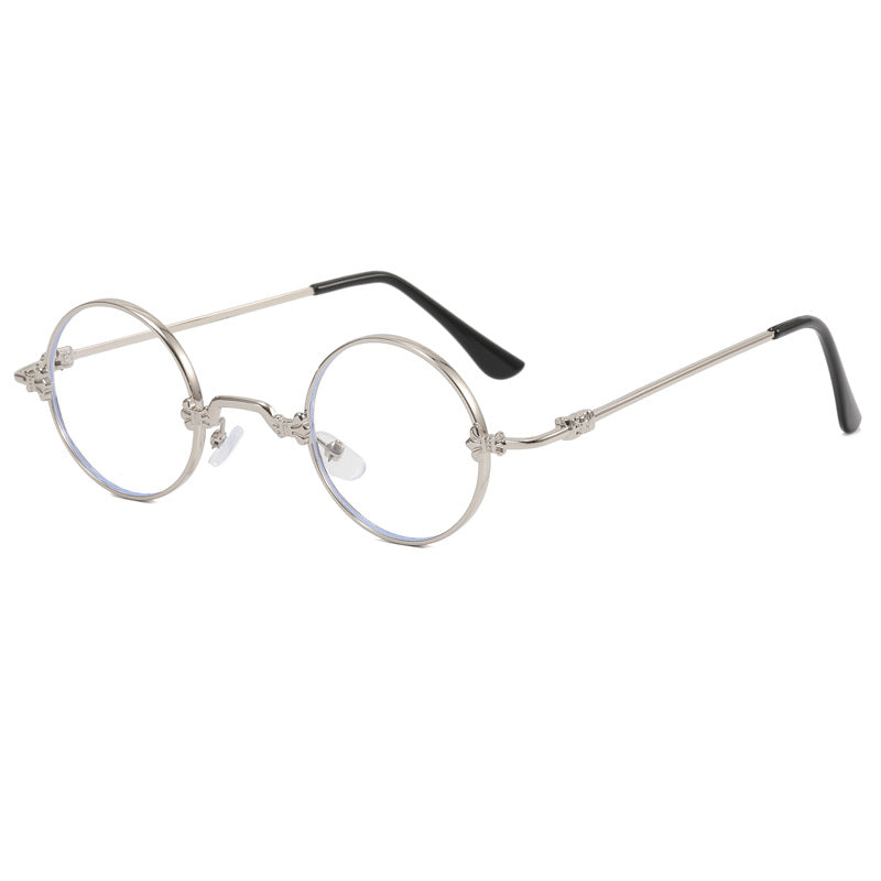 Damen modische runde Brille mit hochwertigem Metallrahmen und flexiblen Bügeln Brehn