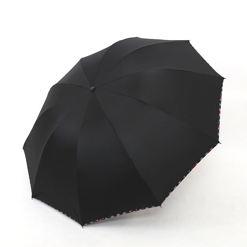 Damen Handlicher Falt-Regenschirm mit Windschutzsystem Brehn