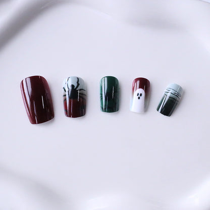 Halloween-Themen-Spinne und Geist Nagelkunst Brehn
