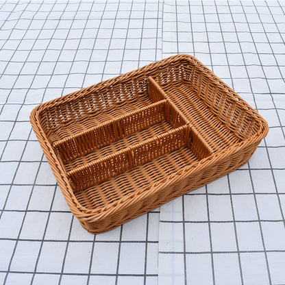 Multi-Abteil Geflochtener Organizer Tray Brehn