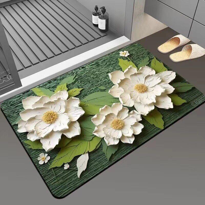 Elegante florale dekorative Badmatte
