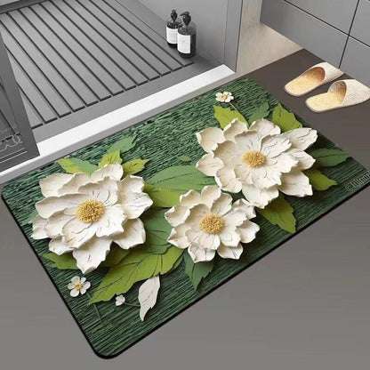Elegante florale dekorative Badmatte